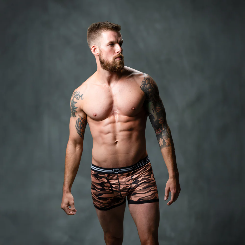 SHEATH 2.1 Polyester Camo Men's Pouch Trunk 3" - Image 20