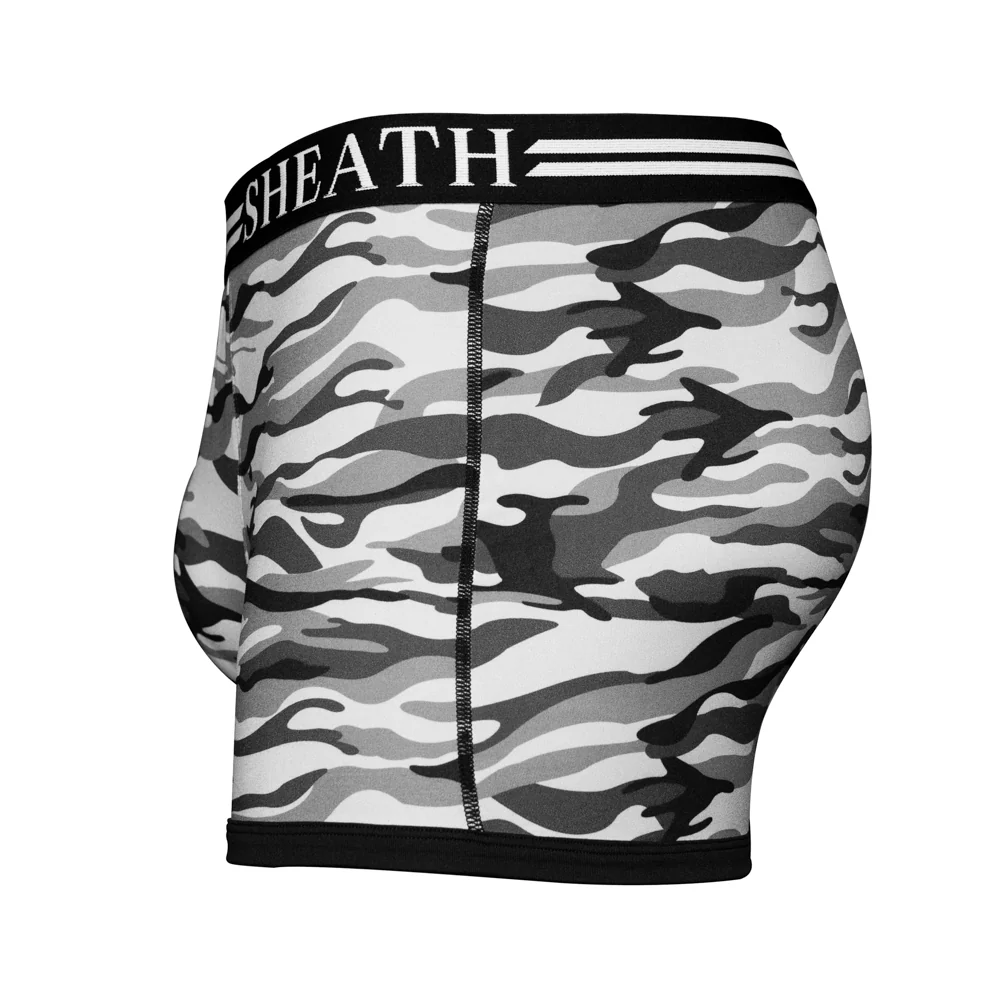 SHEATH 2.1 Polyester Camo Men's Pouch Trunk 3" - Image 5