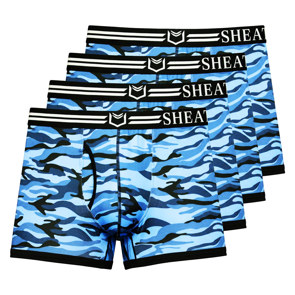SHEATH 2.1 Polyester Camo Men's Pouch Trunk 3" (4 Pack) - Image 27