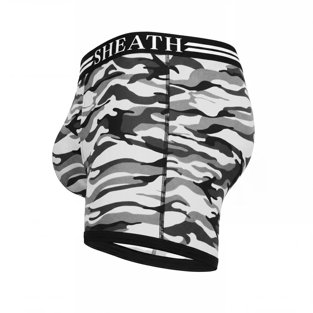 SHEATH 4.0 Polyester Camo Men's Pouch Boxer Brief 5" (4 Pack) - Image 32
