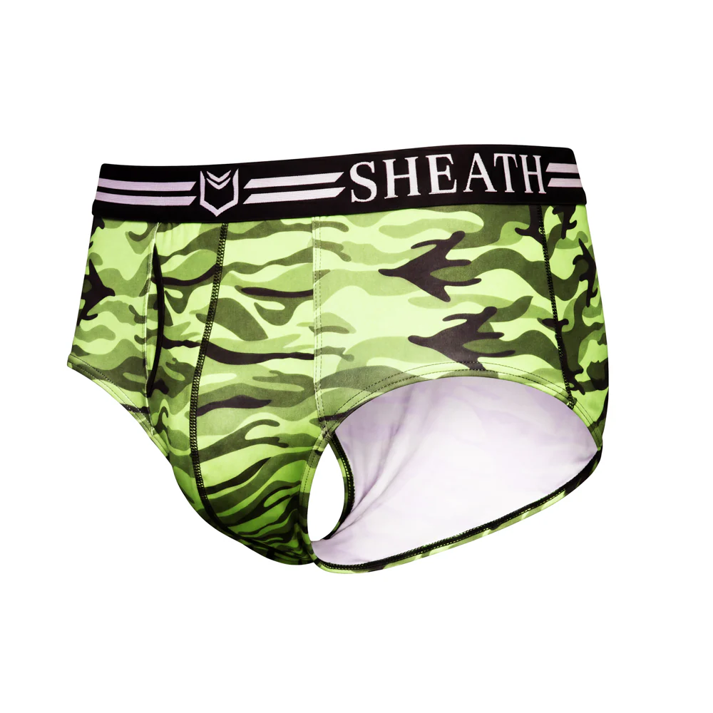 SHEATH Polyester Camo Men's Pouch American Brief - Image 10