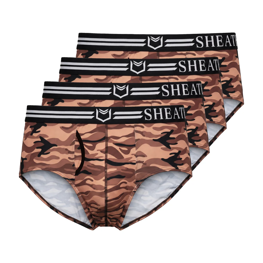 SHEATH Polyester Camo Men's Pouch American Brief (4 Pack) - Image 13