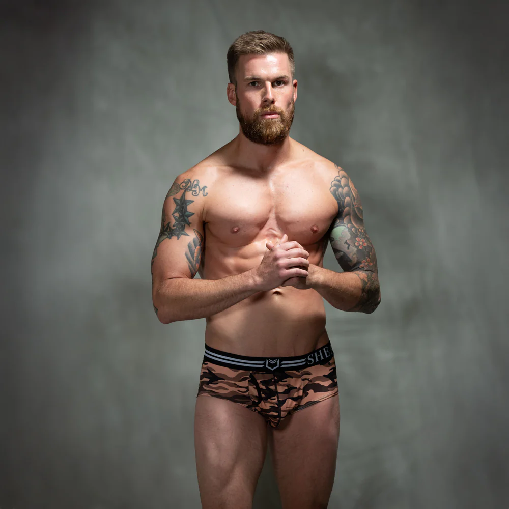 SHEATH Polyester Camo Men's Pouch American Brief - Image 14