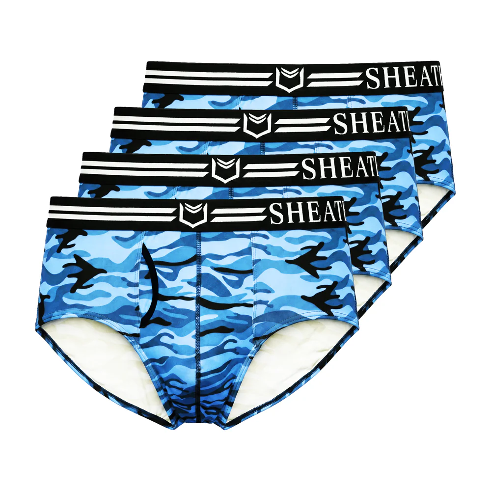SHEATH Polyester Camo Men's Pouch American Brief (4 Pack) - Image 27