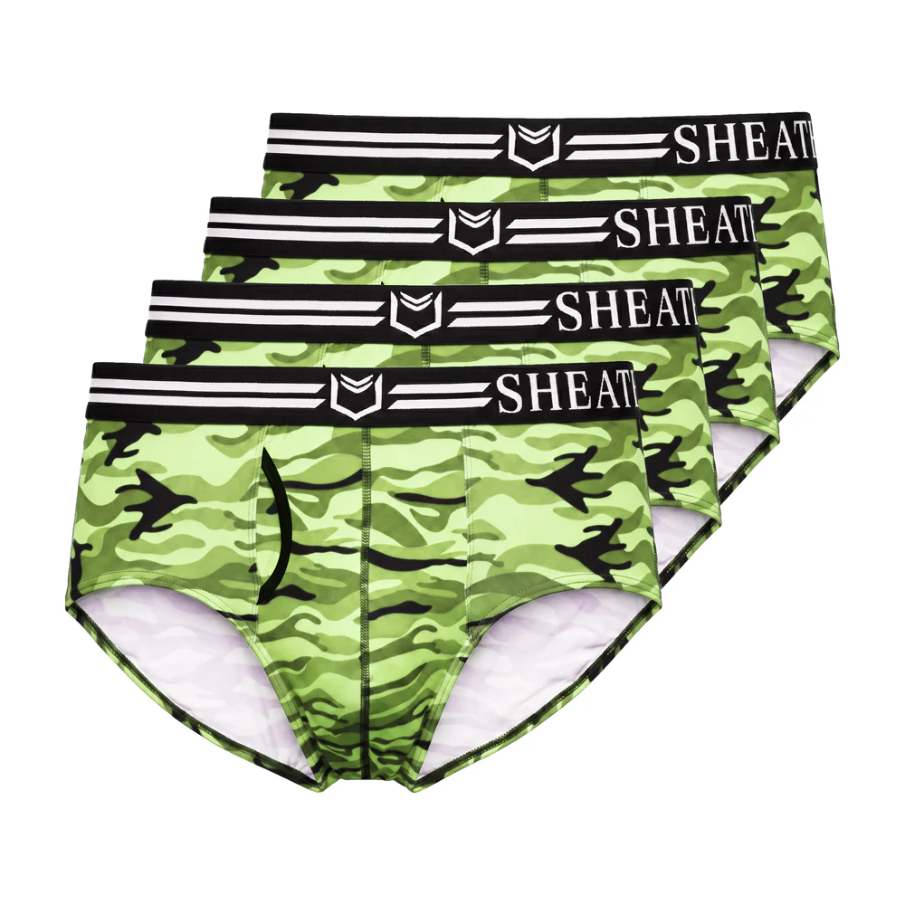 SHEATH Polyester Camo Men's Pouch American Brief (4 Pack) - Image 6