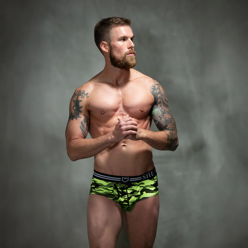 SHEATH Polyester Camo Men's Pouch American Brief - Image 8