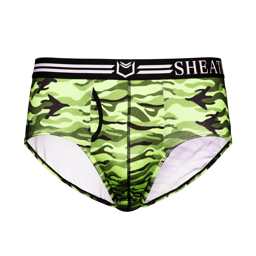 SHEATH Polyester Camo Men's Pouch American Brief - Image 7
